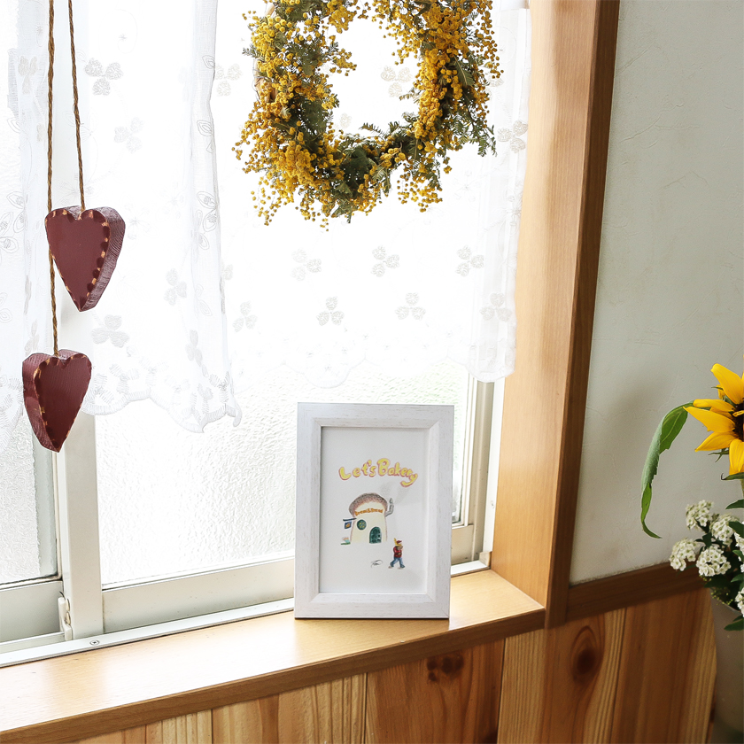 moguの色鉛筆画　ほのぼの可愛い癒し　パンのパン屋さん